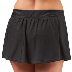 Black Swim Sporty Skirtini Swim Bottom
